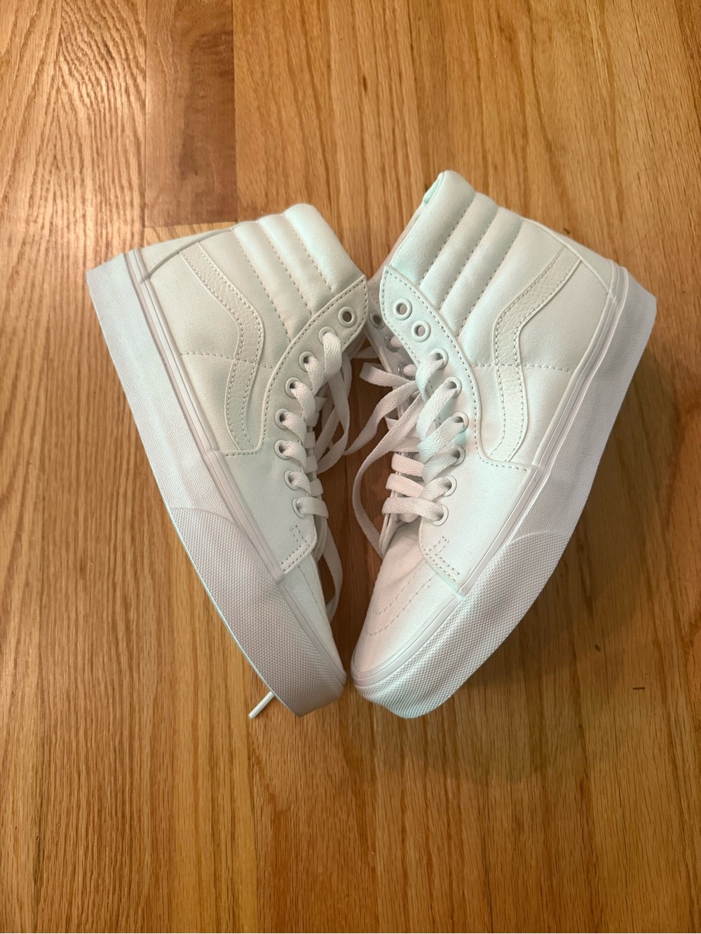 Vans Off The Wall Full White Men's 5 Women's 6.5 High Top Skater Shoes NEW